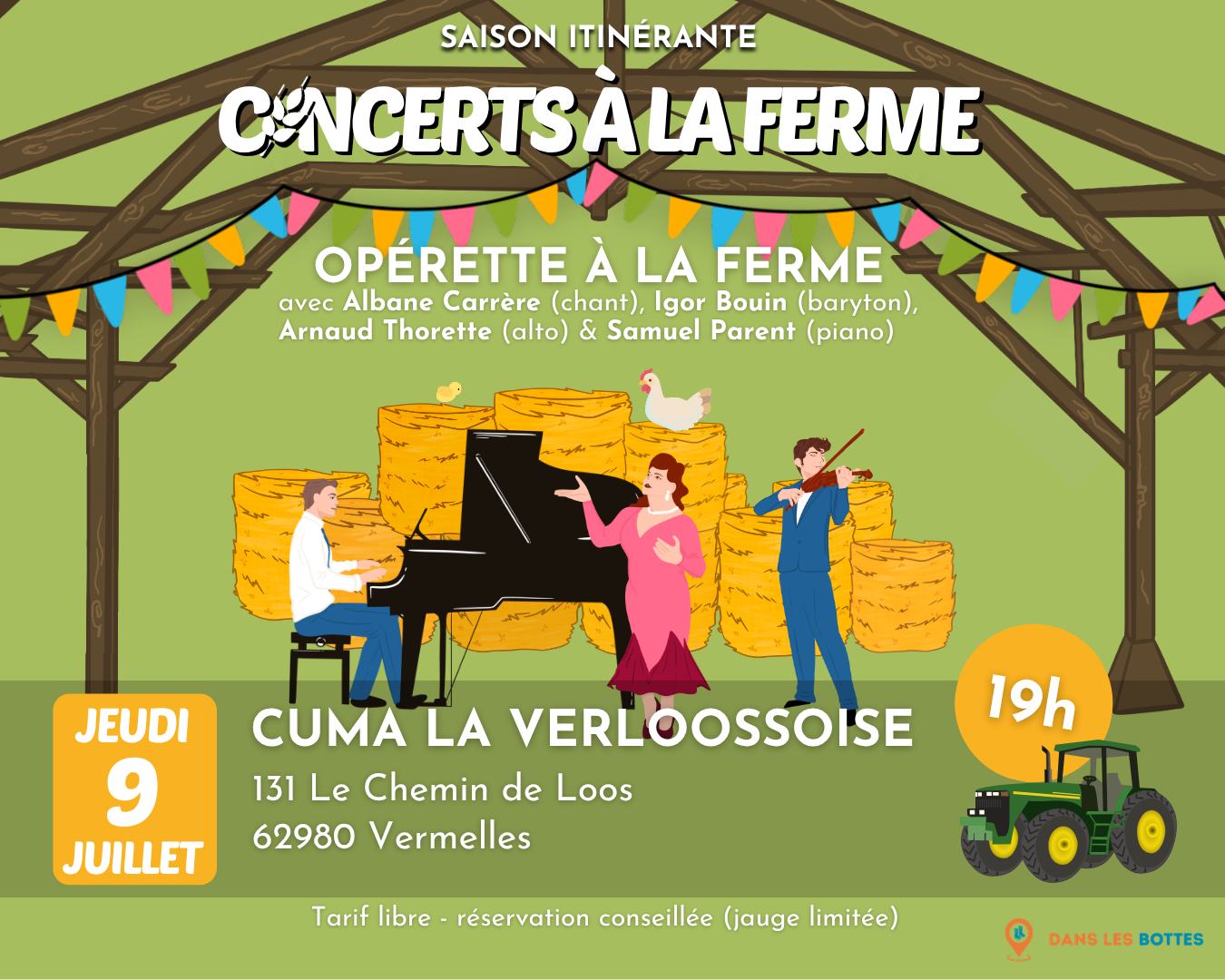 Concerts à la ferme à la CUMA La Verloossoise